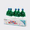 Bolo de Aniversário Transfronteiriço Velas de Natal Conjunto de 5 Pontos Papai Noel Boneco de Neve Árvore Velas Decorativas de Aniversário para Assar