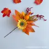 Arreglos Otoñales Estilo Ins Transfronterizo de Hoja de Arce y Girasol, Adornos de Decoración de Halloween de Gratitud por la Cosecha en Casa Manojo