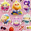 Juego de Fiesta de Huevos Pegatinas Suaves de Algodón Dibujos Animados Infantiles Niñas Tres Dimensionales 3D Burbuja Burbuja Burbuja Pegatinas Pegatinas de Jardín de Infancia