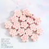 Cuentas pequeñas de flor de cerámica de colores, no se decoloran, agujero recto, cuentas sueltas de flor de cinco pétalos, para joyería y accesorios de ropa DIY hechos a mano, cuentas de porcelana