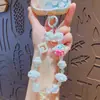 Cadena para teléfono móvil con cuentas de dibujos animados Sanrio Kulomi, llavero, cuatro parejas registradas, colgante para mochila, llavero, regalo