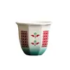 Xícara de Café Cerâmica do Oriente Médio Sem Alça Gahwa Pequena Vintage Tulipa Cravo Xícara de Café
