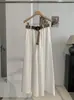 KEKEZOON Estilo Coreano Color Sólido Caída Casual Pantalón Falda Pierna Ancha Mujer Cintura Alta Adelgazante Pantalón Largo con Cinturón Moderno 9115