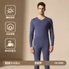 Conjunto de Ropa Interior Térmica Cálida de Cachemira y Seda para Hombre y Mujer Otoño Invierno con Felpa Gruesa Capa Base Cepillada Top de Otoño Pantalones de Otoño