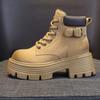 Botas Martin Botas de Motocicleta Retro para Mujer 2026 Nuevo Estilo Europeo y Americano Botas Cortas de Trabajo de Cuero Estilo Británico Botas Versátiles para Mujer