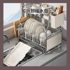 Estante de Almacenamiento de Platos de Acero Inoxidable Estante de Almacenamiento de Cocina Retráctil para Platos y Palillos Estante de Secado Estante de Platos Multifuncional para Encimera