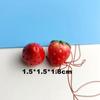 Simulación tridimensional fresa manzana resina accesorios pegamento crema diy funda para teléfono móvil accesorios para el cabello hebilla para zapatos pegatinas para refrigerador pegatinas para aretes