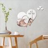 JM209 coração em forma de espelho adesivo de parede fundo sala de estar adesivo de parede decorativo acrílico espelho adesivo de parede cross-border Amazon