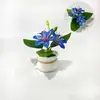 Simulação 3 Flores Jasmim Estilo Cálice Mini Sacola da Sorte Planta em Vaso Decoração de Casa Sala de Estar Entrada Flor Artificial Mini Bonsai
