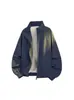 Jaqueta Retro Americana Outono e Inverno com Gola Alta para Homens, Forrada com Lã, Engrossada, Corte Solto, Casual, Versátil, Casaco de Algodão para Casal