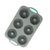 Amazon molde de bolo de silicone resistente a alta temperatura Qi Feng torrada de biscoito muffin xícara de bolo antiaderente molde de cozimento