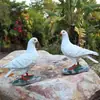 Fábrica de atacado simulação de jardim ao ar livre modelo de pombo animal decoração de jardim adereços simulação de resina ornamentos de pombo