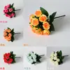 Flores artificiales al por mayor de fábrica, 5 cabezas, 10 flores, rosas pequeñas, decoración del hogar, ramos de boda, rosas artificiales al por mayor