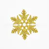 Decoraciones Navideñas de Copo de Nieve de 10 cm Transfronterizas Plástico Polvo Decoraciones para Árbol de Navidad Suministros Colgante Fabricante Venta al por Mayor
