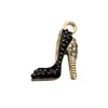 Accesorios para Joyería de Aleación DIY Diamantes de Imitación Oro KC Esmalte Encanto Zapato de Tacón Alto para Mujer Colgante Llavero Adorno Colgante Materiales