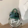 Bolso bandolera de charol brillante para mujer con estampado de piel de serpiente, nuevo 2026, elegante, para el hombro, bolso de mano tipo concha