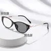 Gafas de Moda Fotocromáticas Incrustadas de Diamantes, Estilo Ojo de Gato Transfronterizo de Lujo Ligero, Gafas de Miopía Anti-Luz Azul de Gama Alta