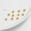 Tapas Florales Chapadas en Oro de 14K y 18K para Pulseras, Collares, Espaciadores de Cuentas y Accesorios de Joyería Hechos a Mano DIY
