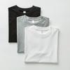 Camiseta de manga corta con cuello redondo, de algodón opaco, de 260 g, de color sólido pesado, gruesa, color blanco puro, para hombre y mujer