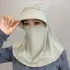 Chapéu de Sol de Proteção Facial Completa de Verão para Homens e Mulheres, Máscara de Proteção de Pescoço Anti-UV para Ciclismo ao Ar Livre, Chapéu de Sol Tudo-em-Um