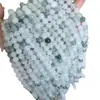 Cuentas Sueltas de Jade Verde Tianshan de Xinjiang, Cuentas Redondas de Color Jade, Tejido DIY para Pulseras, Collares, Cuentas Espaciadoras, Cuentas para Hilo