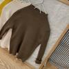 [En stock] Suéter coreano para niñas, otoño e invierno, versátil, cuello alto, suave, de punto encerado, suéter de punto estilo occidental.