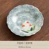 Posavasos de Cerámica Pintado a Mano Patrón Floral Posavasos para Taza Accesorios para Juego de Té Kung Fu Posavasos de Té Estilo Japonés Fresco