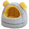 Cama para gato, adecuada para todas las estaciones, casa cerrada para gatos, suministros para dormir de mascotas, cama cálida para gatos