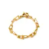 Venta Caliente Transfronteriza Pulsera Ottonbuckle para Mujer Estilo Ins Personalidad Elegante Mariposa Amor Pulsera Punk Hip-hop Pulsera