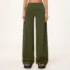 Pantalones Largos Cepillados Transfronterizos con Cintura Plegable, Pantalones Holgados de Pierna Ancha Adelgazantes para Deportes de Carrera al Aire Libre, Pantalones de Pierna Ancha para Mujer 5529