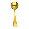 Cuchara Redonda Moderna de Acero Inoxidable para Uso Doméstico, Cuchara para Comer, Cuchara para Sopa, Cuchara para Fruta, Cuchara para Sandía, Cuchara para Postre de Té de la Tarde