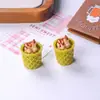 Cono de helado de juguete de simulación decoración accesorio para llavero DIY accesorio de juguete en miniatura de resina
