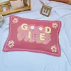 Funda de almohada de algodón puro con botones a presión, una sola pieza, adecuada para almohadas de jardín de infancia y de estudiante, 35* Algodón de gasa para niños