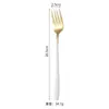 Acero inoxidable 304 estilo coreano cuchara cuchara de postre Tenedor café mango largo cuchara para mezclar vajilla occidental creativa se puede imprimir logo