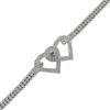 Tobillera de playa de amor con diamantes completos de personalidad de moda europea y americana, chapada en oro, con forma de corazón, lujo ligero, con incrustaciones de diamantes de imitación, gota de agua, joyería para el pie