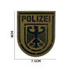 Insignia de Parche de Bandera Alemana Deu Polizei Reflectante para Ropa Accesorios Brazalete Listo para Exportación Stock Disponible