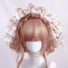 Diadema de encaje bordado estilo lolita francesa, cofia, tocado, cofia bnt, sombrero, accesorios para el cabello de encaje vintage