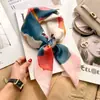 Novo Estilo Lenço de Seda Moda Feminina Versátil 70 Quadrado Estilo Coreano Lenço de Proteção para o Pescoço Primavera e Outono Lenço Retrô Gravata para Bolsa