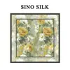 Lenço de Seda Hangzhou Estilo Monet Lenço de Seda Personalizado Impressionista Quadrado de Crepe Duplo Lenço de Cabeça Digital Pintura a Óleo Personalizada Personalizado