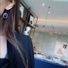 Aretes de lapislázuli para mujer estilo frío gancho para la oreja aretes retro estilo Hong Kong de moda aretes de plata esterlina temperamento cortos