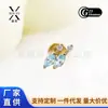 Aretes de Titanio G23 para Bowling Incrustados con Zirconia 5A Brillante en Corte Marquise Joyería de Perforación Elegante de Venta Caliente Europea y Americana