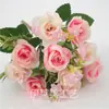 Flores Artificiales al por Mayor Estilo Europeo Concubina Imperial Rosas Pequeñas Flores Falsas Decoración del Hogar Exhibición Suministros para Decoración de Bodas Flores de Seda