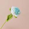 Buquê de Lã Rosa Tricotado à Mão, Produto Acabado de Flor Tricotada, Presente para Aniversário da Namorada, Flor Tricotada de Simulação de Alta Qualidade