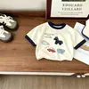 Conjunto de Verão Manga Curta para Crianças 2026, Solto e Respirável, Desenho de Pônei Estilo Coreano, Estampa de Moda Tendência, Conjunto Versátil