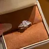 Anillo Huevo de Paloma Carta de Amor de Berlín para Mujer, Anillo Cerrado de Circonita de Diamante de Alto Carbono Simulada, Popular Estilo Europeo y Americano