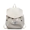 Mochila com Cordão Cor Sólida Estilo Japonês Cordão Mochila Feminina Verão 2025 Simples Leve Casual Roupas de Trabalho Pequena Mochila para Exterior