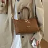 Bolso Cruzado de Hombro Único para Mujer de Cuero 2026 Moda Retro Mate Coreano Simple Bolso de Mano Otoño e Invierno Viaje Nuevo Estilo Diario