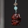 Sándalo Verde Lindo Gato Colgante para Teléfono Móvil Joyería Sándalo Cadena para Teléfono Móvil Llavero de Madera Joyería de Puesto de Mercado Nocturno