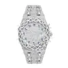 Nuevo Reloj para Hombre de Comercio Exterior, Estilo Hip-Hop con Diamantes Completos, Diseño Único de Espina, Esfera Grande, Reloj de Pulsera de Alta Calidad