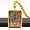 Suministro Directo de Wutai Mountain Thangka de Doble Cara Pintado a Mano con Oro Ocho Santos Patronos Pasado y Presente Dios Amarillo de la Riqueza Collar Thangka